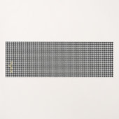 Schwarz-weiße, moderne, kontrollierte Monogramm-Üb Yogamatte (Vorderseite (Horizontal))