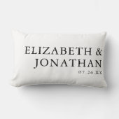 Schwarz-weiße moderne Minimalistische Paare Lendenkissen (Vorderseite)