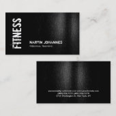 Schwarz-weiße moderne Personal Trainer Fitness Spo Visitenkarte (Vorne/Hinten)