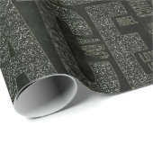 Schwarz-weiße moderne Typografie Weihnachten Gegen Geschenkpapier (Rolleneckpunkt)