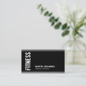 Schwarz-weiße moderne Visitenkarte (Stehend Vorderseite)