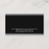 Schwarz-weiße moderne Visitenkarte (Rückseite)