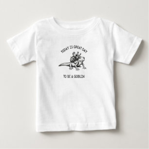 Schwarz-weiße Molch-Abenteuer-Skizzen-Illustration Baby T-shirt