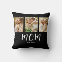 Schwarz Weiße Mom Etabliert Schrift 3 Foto Elegant