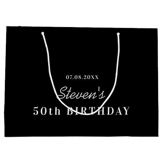 Schwarz-weiße Monografie Große Geschenktüte (Rückseite)