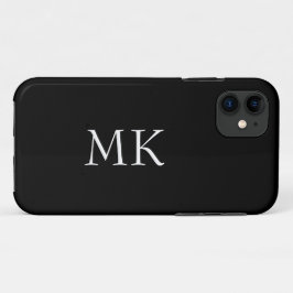 Schwarz-weiße Monogramm Case-Mate iPhone Hülle