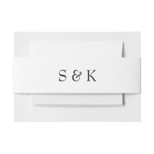 Schwarz-weiße Monogramm-Hochzeit