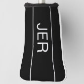 Schwarz-weiße Monogramm-Initialen Golf Headcover (Rotieren 90)