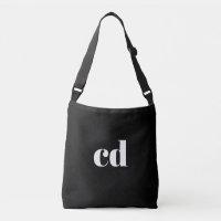 Schwarz-weiße Monogramm-Initialen modern