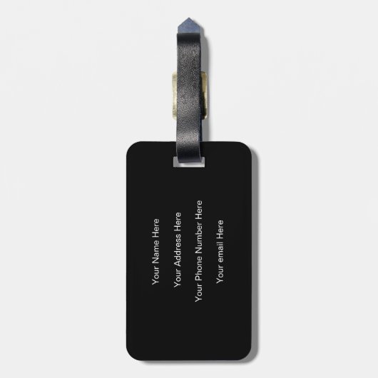 Schwarz-weiße Monogramm-Initialen Namensgeschenk-G Gepäckanhänger (Rückseite vertikal)