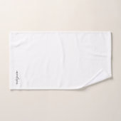 Schwarz-weiße Monogramm-Neutral Moderne Minimalist Badhandtuch Set (Handtuch)