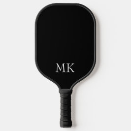 Schwarz-weiße Monogramm Pickleball Schläger