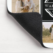 Schwarz-weiße Monogramm- und Jahresfotografie Mousepad (Ecke)