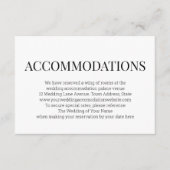 Schwarz-weiße Monogramm-Unterkunft Begleitkarte (Vorderseite)