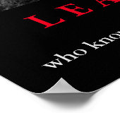 Schwarz-weiße Motivierend Führung Poster (Ecke)