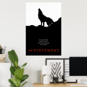 Schwarz-weiße Motivierend Plakatwerbung Poster (Heimbüro)