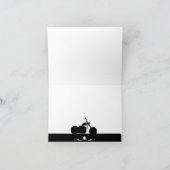 Schwarz-weiße Motorrad-Silhouette Vielen Dank Dankeskarte (Innenseite)