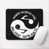 Schwarz-weiße Musiknote Moderne Musik Mousepad (Mit Mouse)