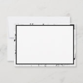 Schwarz-weiße Musiknote Muster Thema Musiker Dankeskarte (Rückseite)