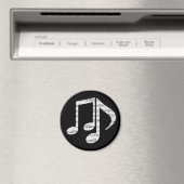 Schwarz-Weiße Musiknoten Magnet (In Situ (Geschirrspüler))