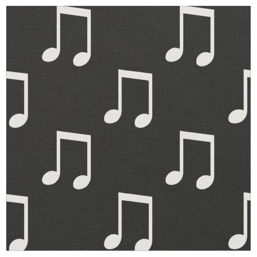 Schwarz-weiße Musiknotizen Stoff (Nahaufnahme)