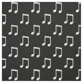 Schwarz-weiße Musiknotizen Stoff (Muster)