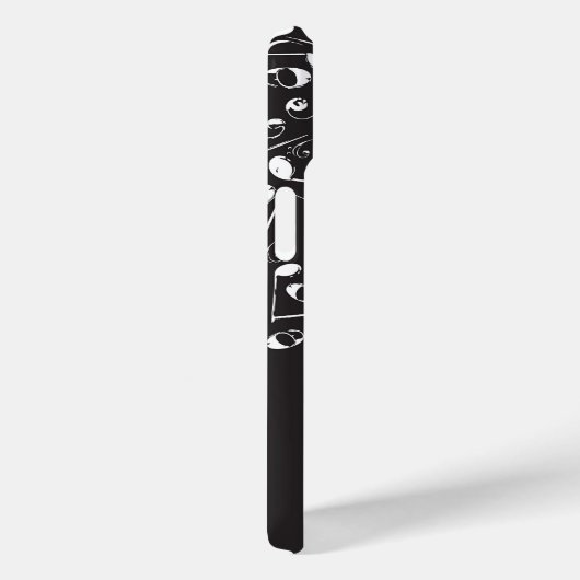 Schwarz-weiße Musikszene - Song Pop Tree Case-Mate iPhone Hülle (Rückseite / Rechts)