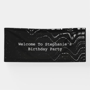 Schwarz-weiße Muster Abstrakt Geburtstag Künstleri Banner