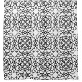 Schwarz-weiße Muster Duschvorhang (Vorderseite)