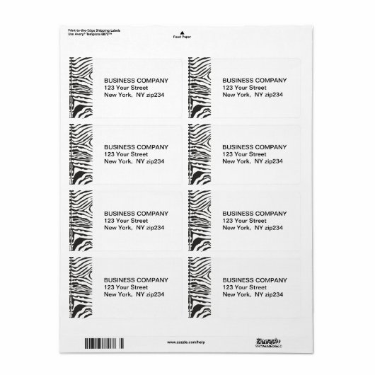 Schwarz-weiße Muster Streifen modern Zebra (Vorne)