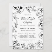 Schwarz-weiße Nächte vor dem Probe Einladung (Vorderseite)