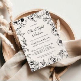 Schwarz-weiße Nächte vor dem Probe Einladung