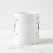 Schwarz-weiße Nähmaschine Jumbo-Tasse (Vorderseite)