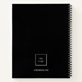 Schwarz-weiße Namensinitialen Foto Notizblock (Rückseite)