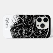 Schwarz-weiße Namensskripte Case-Mate iPhone Hülle (Rückseite (Horizontal))