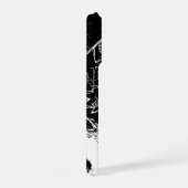 Schwarz-weiße Namensskripte iPhone Hülle (Rechte Seite)