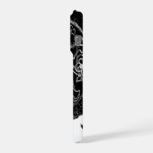 Schwarz-weiße Namensskripte iPhone Hülle (Linke Seite)