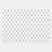 Schwarz-weiße Namensskripte minimalistisch Geschenkpapier Set (Vorderseite 3)