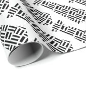 Schwarz-weiße Neck Tie Dad Büro ihm Spaß Geschenkpapier (Rolleneckpunkt)