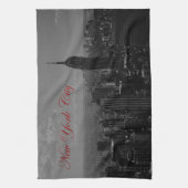 Schwarz-weiße New York City Geschirrtuch (Vertikal)