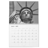 Schwarz-weiße New York City Kalender (Mär 2027)
