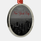 Schwarz-weiße New York City Ornament Aus Metall (Rechts)