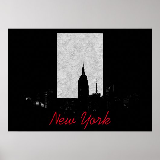 Schwarz-weiße New York City Poster (Vorne)