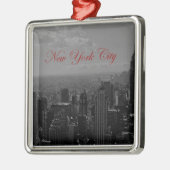 Schwarz-weiße New York City Silbernes Ornament (Links)