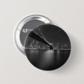 Schwarz-weiße New York City Skyline Button (Vorne & Hinten)