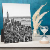 Schwarz-weiße New York City Skyline Fotoplatte (Seite)