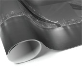 Schwarz-weiße New York City Skyline Geschenkpapier (Rolleneckpunkt)