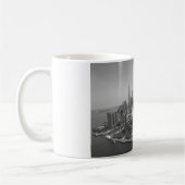 Schwarz-weiße New York City Skyline Kaffeetasse (Links)