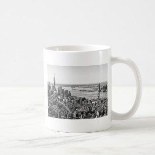 Schwarz-weiße New York City Skyline Kaffeetasse