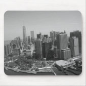Schwarz-weiße New York City Skyline Mousepad (Vorne)